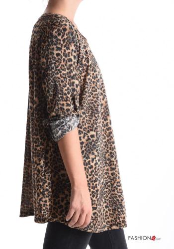 Blusa oversize girocollo Fantasia animalier - ph 3