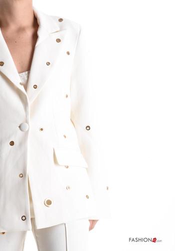 Tailleur lungo con bottoni con borchie - ph 4