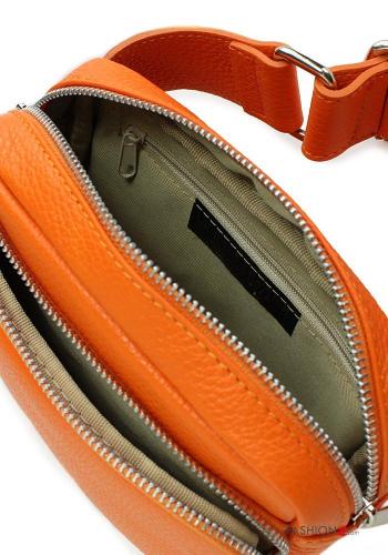 multipurpose Genuine Leather Pouch bag with zip with shoulder strap - ph 3