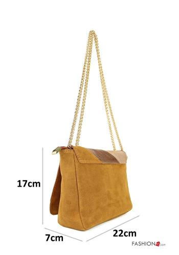 Borsa in Vera pelle con zip con tracolla - ph 2
