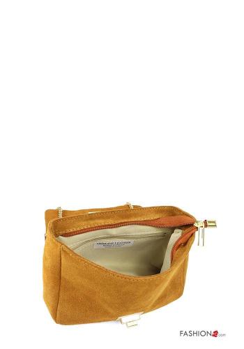 Borsa in Vera pelle con zip con tracolla - ph 3
