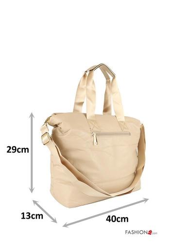 faux leather Handbag with zip with shoulder strap - ph 2