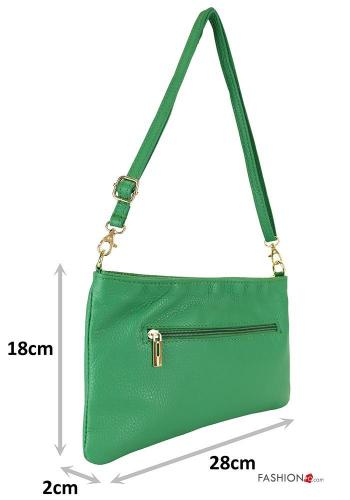 Borsa in Vera pelle con zip con tracolla - ph 2