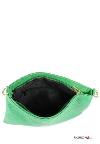 Borsa in Vera pelle con zip con tracolla - ph 3