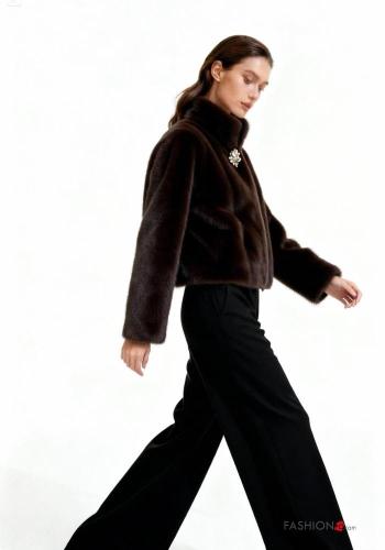 Giacca maniche lunghe con bottoni a collo alto con strass - ph 1