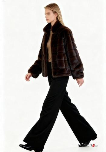 Giacca maniche lunghe con bottoni a collo alto con tasche - ph 2