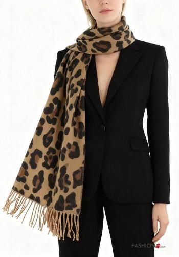 Sciarpa Fantasia animalier con frange - ph 1