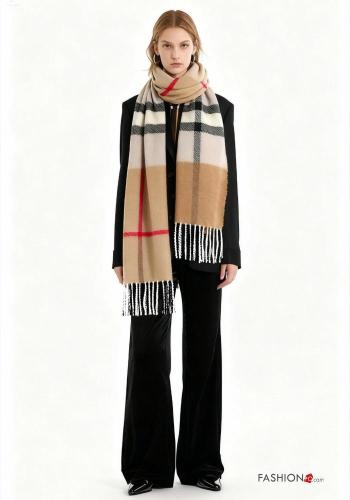 Sciarpa Fantasia tartan con frange - ph 1