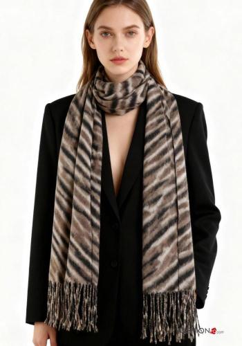 Sciarpa Fantasia astratta con frange - ph 1