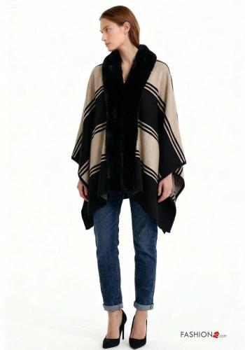 Striped faux fur Cape - ph 1