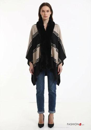 Striped faux fur Cape - ph 2