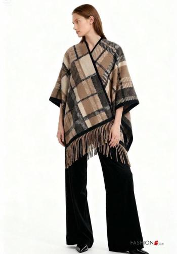 Tartan Cape with fringe - ph 1