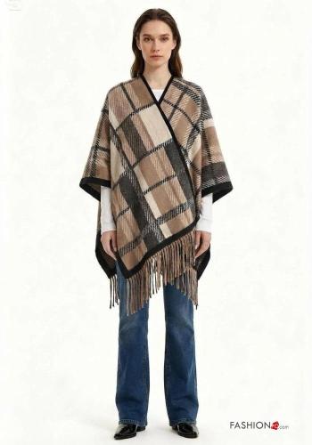 Tartan Cape with fringe - ph 3