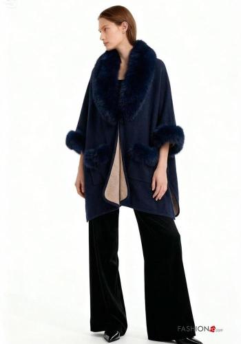 Mantella pelliccia sintetica con tasche - ph 1