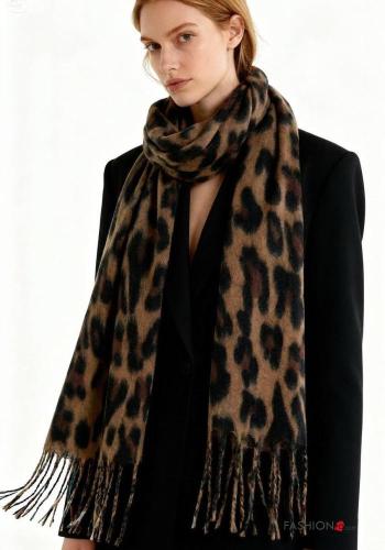 Sciarpa Fantasia animalier con frange - ph 2