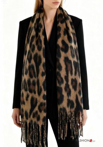 Sciarpa Fantasia animalier con frange - ph 3