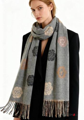Floral Scarf with fringe - ph 2