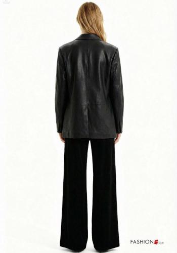 Veste faux cuir manches longues à boutons - ph 2