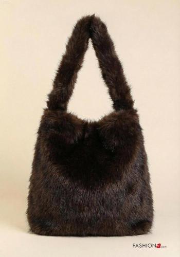 Borsa pelliccia sintetica con bottoni con catena - ph 2