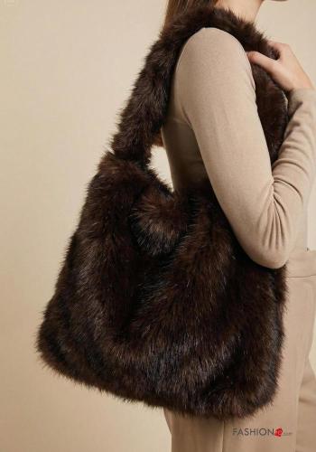 Borsa pelliccia sintetica con tracolla - ph 1
