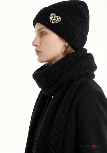 chapéu em Lã mista estampado coração - ph 3