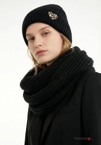 chapéu em Lã mista estampado coração - ph 4