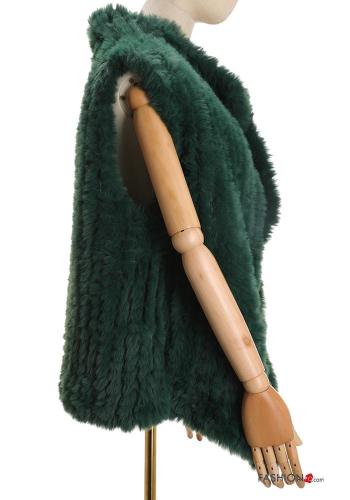 Kunstfell Weste mit Knöpfen - ph 3