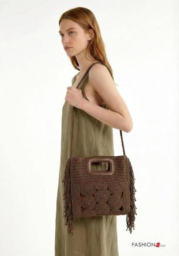 Borsa in Cotone uncinetto Fantasia ricamata - ph 1