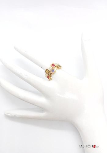 Anello regolabile con strass - ph 2