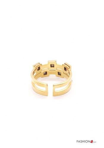 Anello regolabile con strass - ph 3