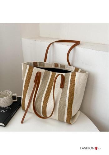 Streifenmuster Tasche aus Baumwolle - ph 6