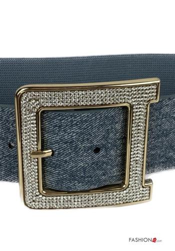 Cintura regolabile con fibbia con strass - ph 2