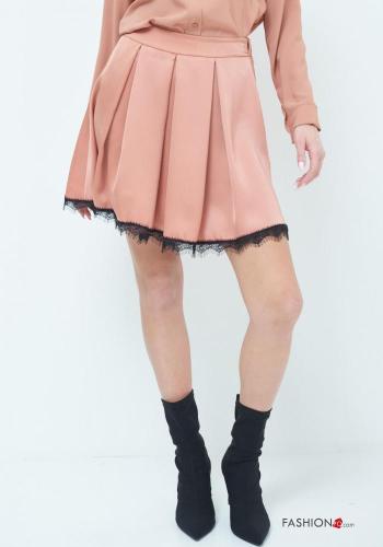 lace trim satin Skirt - ph 2