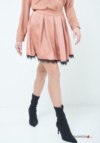 lace trim satin Skirt - ph 3
