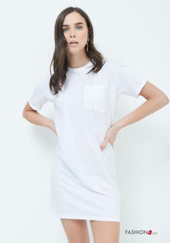 short sleeve Cotton Dress with pockets - ph 3