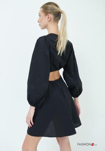 Vestido em Algodão manga comprida curto - ph 3