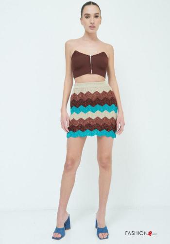 Minigonna lurex Fantasia chevron con elastico - ph 3