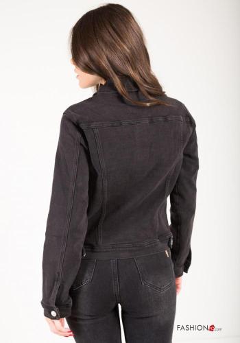Giacca in Cotone denim con bottoni con tasche - ph 3