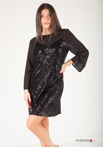 Robe chiffon courte à paillettes - ph 2