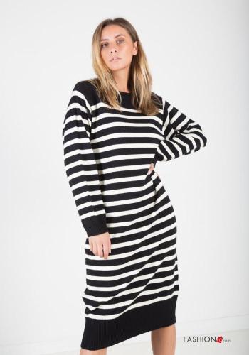 Vestido longo gola redonda às riscas - ph 2