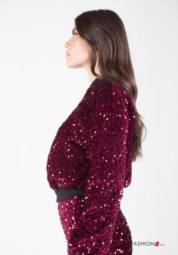 Bomber avec fermeture éclair avec doublure à paillettes - ph 2