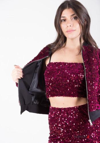 Bomber avec fermeture éclair avec doublure à paillettes - ph 4