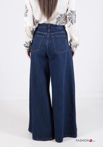 wide leg Cotton Jeans with pockets - ph 5