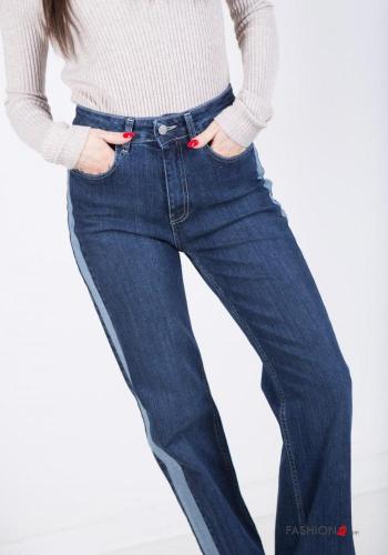 Jeans in Cotone vita alta con tasche - ph 3