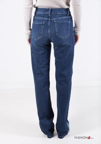 Jeans in Cotone vita alta con tasche - ph 5