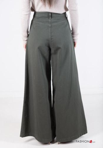 Jeans in Cotone vita alta wide leg con tasche - ph 5