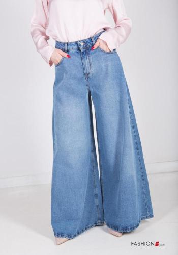 Jeans in Cotone wide leg con tasche - ph 2