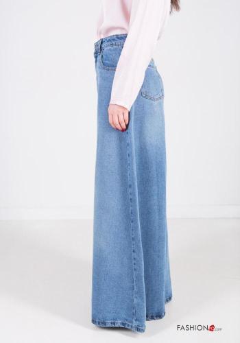 Jeans in Cotone wide leg con tasche - ph 4