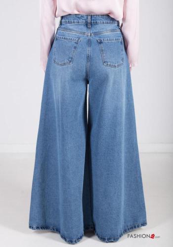 Jeans in Cotone wide leg con tasche - ph 5