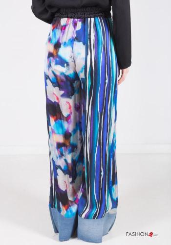 Bedrucktes hoher Taille wide leg Hose mit gummizug - ph 5